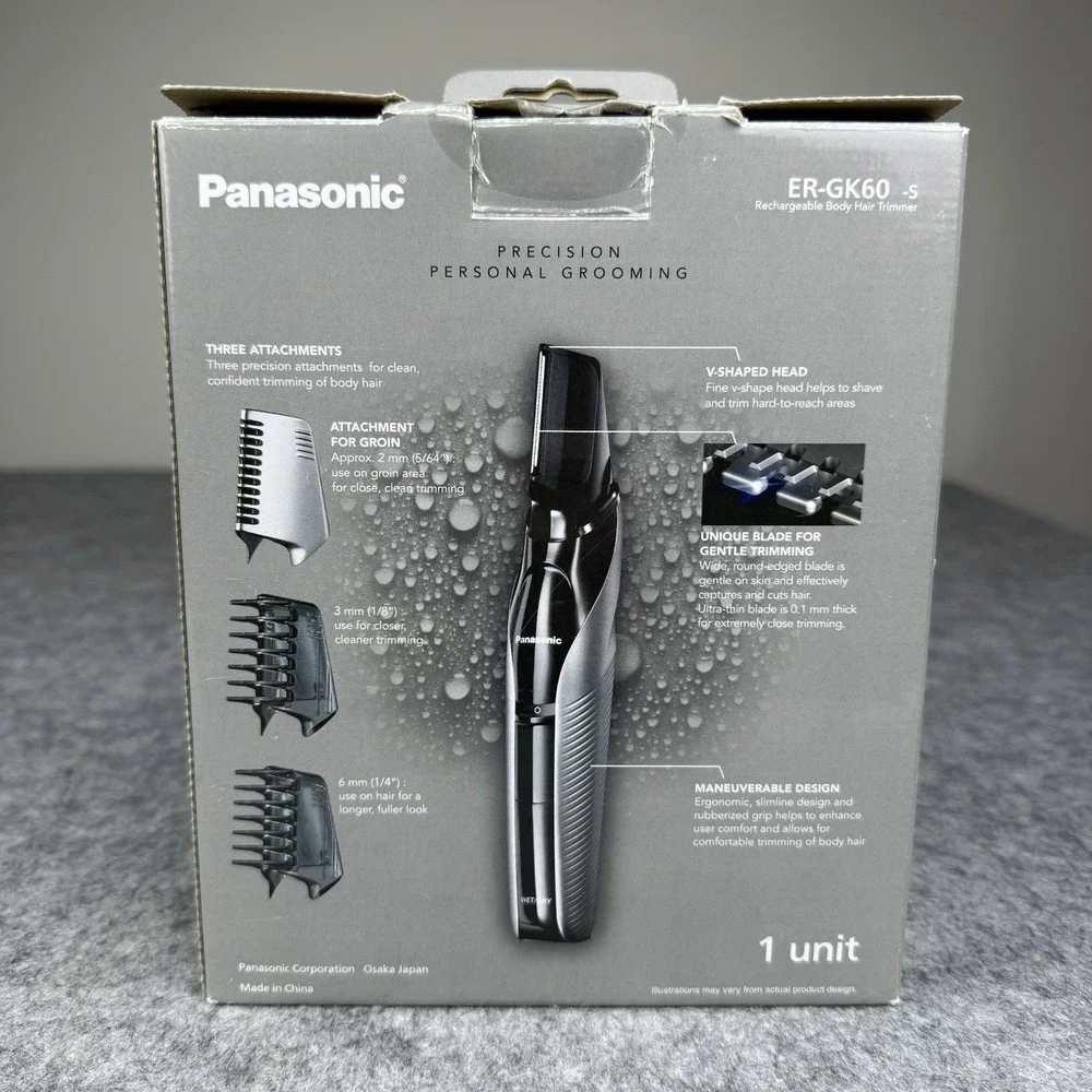 Panasonic NEW Men's Electric Body Groomer ER GK60 S Hypoallergenic